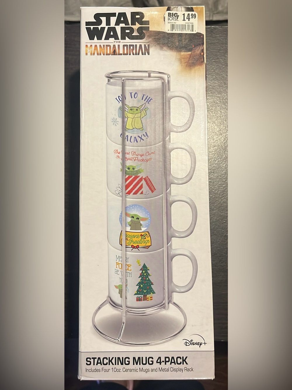 Star Wars White Grogu Stackable Holiday Mug Set